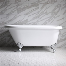 56in Hotel Collection Clawfoot Bathtub with Feet