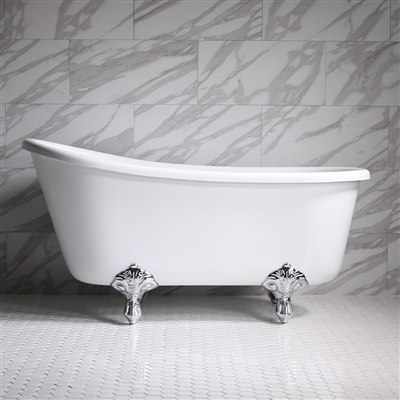 62in Swedish Slipper Clawfoot Bathtub with Feet