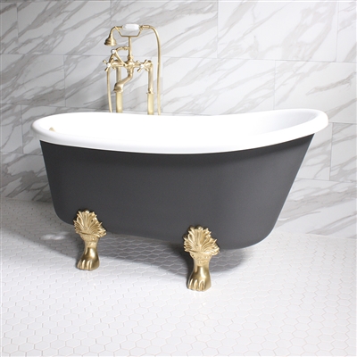 COSIMO54 54in Acrylic White Swedish Slipper Tub