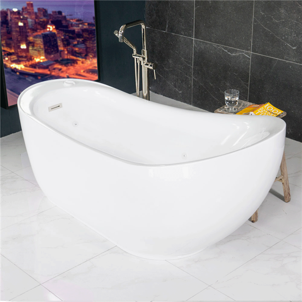 SanSiro Feronia 71in End Drain Water Jetted Tub