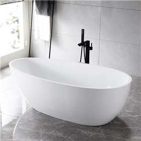 SanSiro PalermoCAJ 71 x 35.5 inch Center Drain Variable Speed Heated Air Jetted Freestanding Bathtub