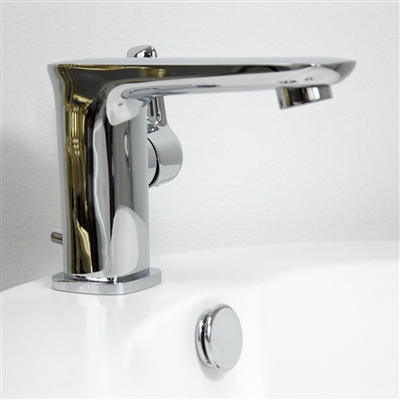 Penhaglion No49 Contemporary Lavatory Faucet with Pop-Up Drain, Chrome | Baths Of Distinction