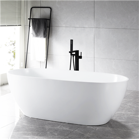 SanSiro Thin Modern 67in Oval Acrylic Bathtub