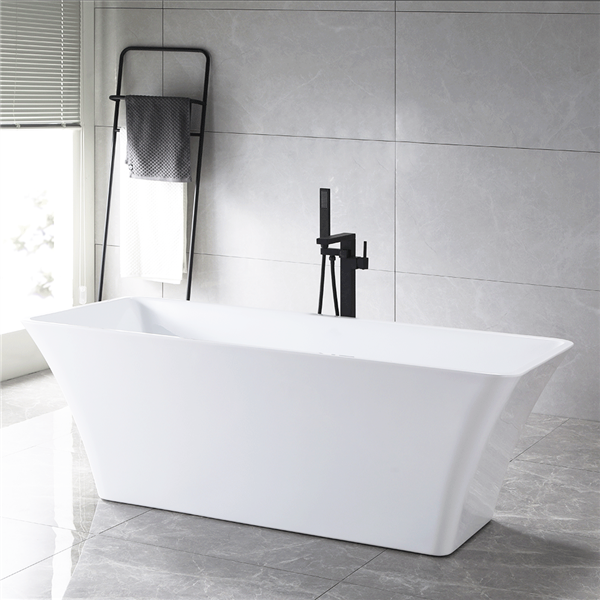 SanSiro Thin Modern Acrylic 59in Rectangle Bathtub