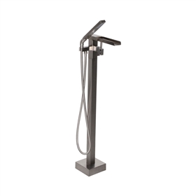 'The Waterlands' No.041BN Freestanding Floor Mounted Tub Faucet in Brushed Nickel