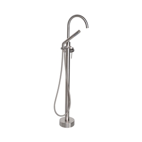 'The Waterlands' No.172BN Freestanding Floor Mounted Tub Faucet in Brushed Nickel