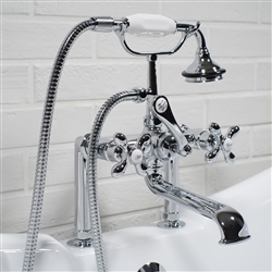 Victoriana Deck Mounted Vintage Faucet - Chrome | Baths Of Distinction