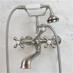 Victoriana Wall Mount Tub Faucet Brushed Nickel - Bathroom Faucet | Baths Of Distinction