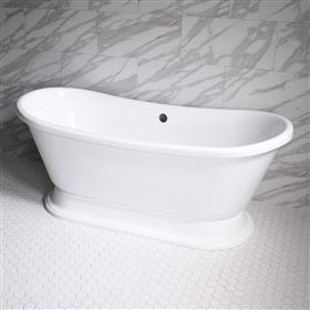 Freestanding SanSiro 59 inch Hot Air Massage French Bateau Tub