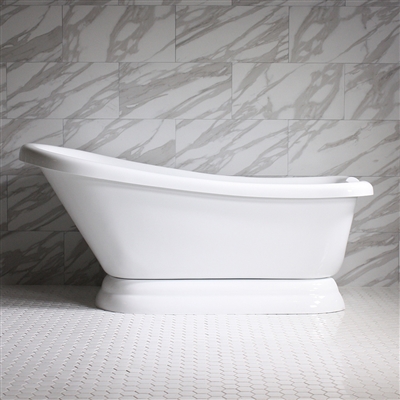 SanSiro VTASL57 Freestanding 57 inch air jetted slipper bathtub