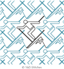 Digital Quilting Design Downhill Skier by 160 Stitches.