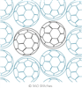 Digital Quilting Design Simple Soccer Balls by 160 Stitches.