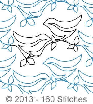Digital Quilting Design Tweet by 160 Stitches.