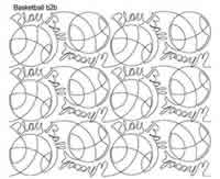 Digital Quilting Design Basketball b2b by Anne Bright.