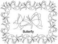 Digital Quilting Design Butterfly Border Set by Anne Bright.