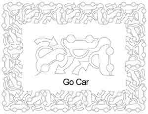 Digital Quilting Design Car Go Border Set by Anne Bright.