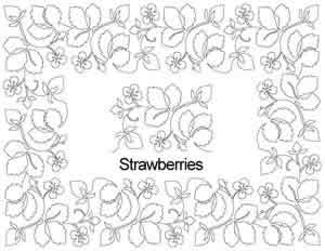 Digital Quilting Design Strawberries Border Set by Anne Bright.