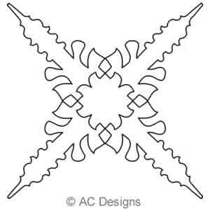 Digital Quilting Design Arrow Square by AC Designs.