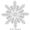 Digital Quilting Design Evergreen Snowflake 2 by AC Designs.
