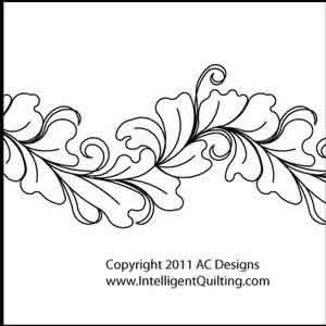 Digital Quilting Design Leafy Border by AC Designs.