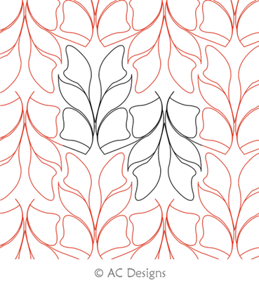 Digital Quilting Design New Leaf Panto by AC Designs.