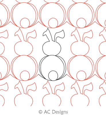 Digital Quilting Design Rabbit Panto 2 by AC Designs.