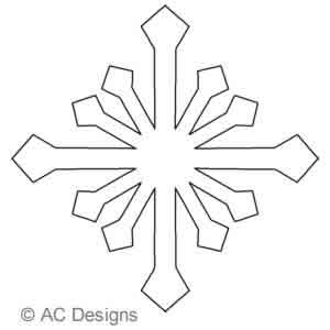 Digital Quilting Design Snowflake A by AC Designs.