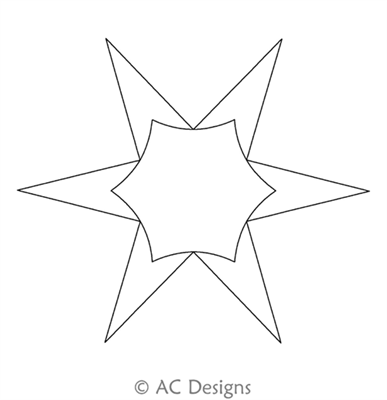 Digital Quilting Design Star 3B by AC Designs.