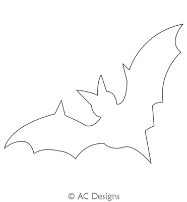 Bat Cave Motif by AC Designs. This image demonstrates how this computerized pattern will stitch out once loaded on your robotic quilting system. A full page pdf is included with the design download.