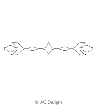 Candle Sashing 1 by AC Designs. This image demonstrates how this computerized pattern will stitch out once loaded on your robotic quilting system. A full page pdf is included with the design download.