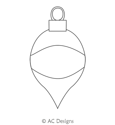 Ornament 5 by AC Designs. This image demonstrates how this computerized pattern will stitch out once loaded on your robotic quilting system. A full page pdf is included with the design download.