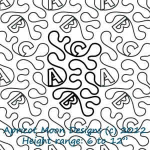 Digital Quilting Design AlphaDoodle by Apricot Moon.