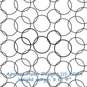 Digital Quilting Design Bubbles by Apricot Moon.