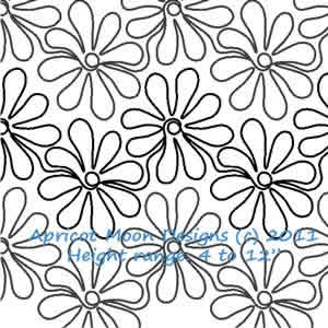 Digital Quilting Design Daisy Doodles by Apricot Moon.