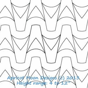 Digital Quilting Design Drum Beat by Apricot Moon.