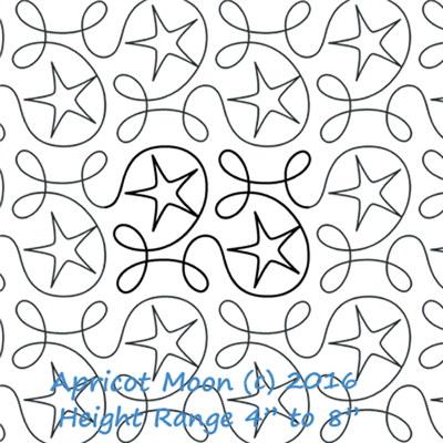 Digital Quilting Design Ginger Star by Apricot Moon.