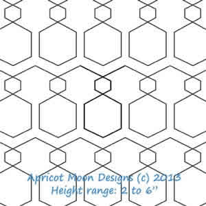 Digital Quilting Design Hexercise by Apricot Moon.