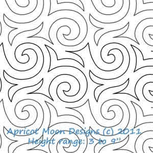 Digital Quilting Design Hot Cocoa by Apricot Moon.
