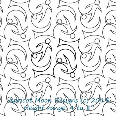 Digital Quilting Design Kicks by Apricot Moon.