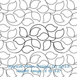 Digital Quilting Design Leafy Garland by Apricot Moon.