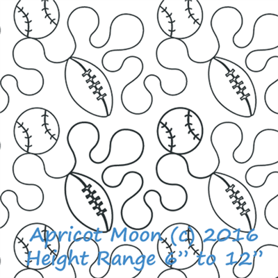 Digital Quilting Design Play Ball by Apricot Moon.