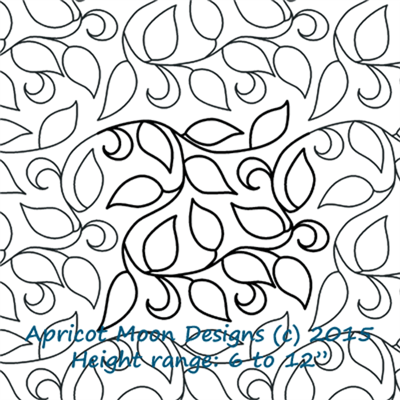 Digital Quilting Design Wedding Vine by Apricot Moon.