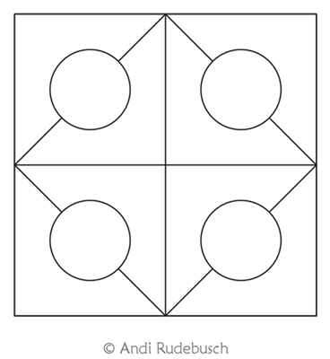 Othello Block 1 by Andi Rudebusch. This image demonstrates how this computerized pattern will stitch out once loaded on your robotic quilting system. A full page pdf is included with the design download.