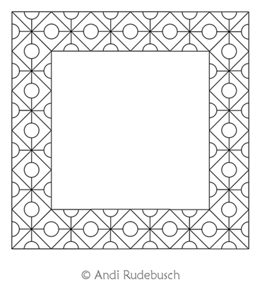 Othello Frame by Andi Rudebusch. This image demonstrates how this computerized pattern will stitch out once loaded on your robotic quilting system. A full page pdf is included with the design download.