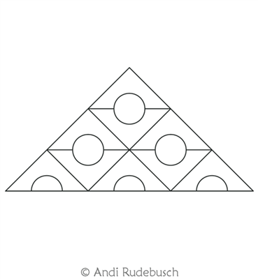 Othello Large Triangle by Andi Rudebusch. This image demonstrates how this computerized pattern will stitch out once loaded on your robotic quilting system. A full page pdf is included with the design download.