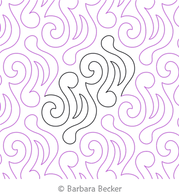 Octopus Swirl by Barbara Becker. This image demonstrates how this computerized pattern will stitch out once loaded on your robotic quilting system. A full page pdf is included with the design download.