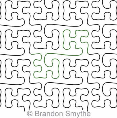 Digital Quilting Design Brains by Brandon Smythe.