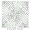 Digital Quilting Design Bubble Tip Fern Continuous Triangle 2 by Brandon Smythe.