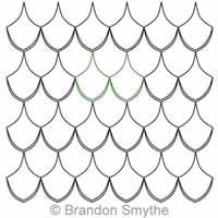 Digital Quilting Design Fish Scales by Brandon Smythe.