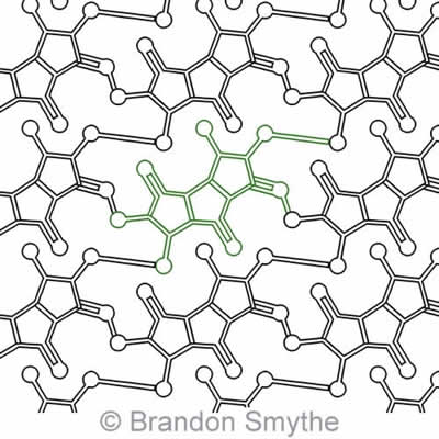 Digital Quilting Design Molecular Geometry by Brandon Smythe.